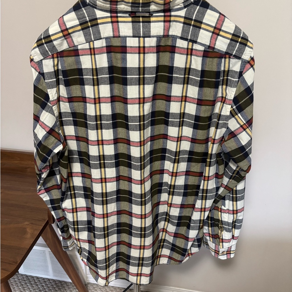 NWOT Alex Mill Classic Mill Shirt Madras Plaid Red/Navy XL - Picture 3 of 7